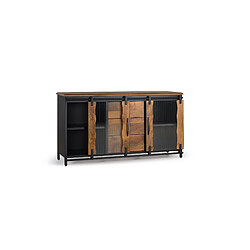 Avis Giner y colomer Buffet industriel bois métal - Noir