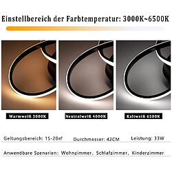 Avis NETTLIFE Plafonnier LED Dimmable 33 W - Noir