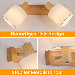 Acheter Nettlife Plafonnier 2 spots E14 - Marron