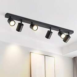 Nettlife 6 spots de Plafond Noir LED