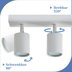 Nettlife Spot Plafond 6x GU10 Orientable - Blanc