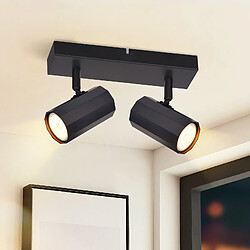 NETTLIFE Spots 2 plafond GU10 pivotant - Noir