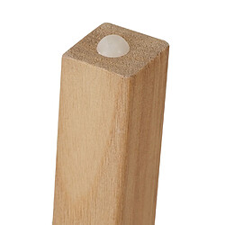 Decoshop26 Table de chevet bois paulownia - Blanc