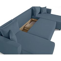 Acheter Bestmobilier Canapé panoramique Regala - Bleu