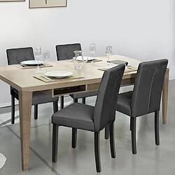 Idmarket MARKET Chaise POLGA - Gris