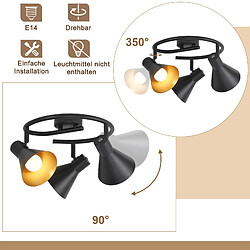 NETTLIFE Spots Vintage - Noir pas cher