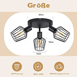Nettlife Spot LED 3 lampes - Noir pas cher