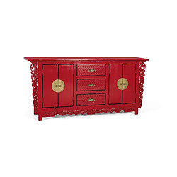 Giner y colomer Buffet en bois de manguier - Rouge