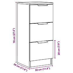 VIDAXL Vieux bois 30x30x70 cm pas cher