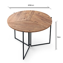 Acheter Concept Usine Table de salle à manger pliable couleur bois BRONIE