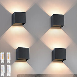 NETTLIFE 4 Appliques LED Noires