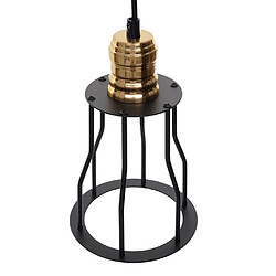 Acheter Decoshop26 Suspension 5 lumières - Noir et or