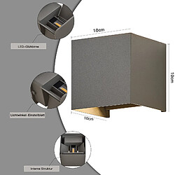 Nettlife applique LED murale - Gris pas cher