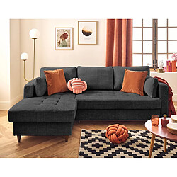 Lisa Design Canapé Anna - Gris anthracite