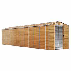 Helloshop26 Abri de jardin 191x980 cm - Marron clair