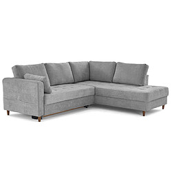 Avis Lisa Design Anna - canapé d'angle droit 5 places convertible en velours texturé