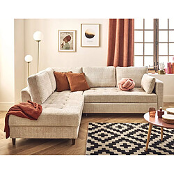 Lisa Design Anna Canapé - Beige velours texturé