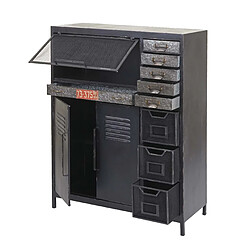 Decoshop26 Commode apothicaire métal - Multicolore