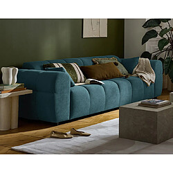 Lisa design Canapé droit 3 places - Bleu gris Canapé droit 3 places - style moderne - assise ressorts Nosag - mousse polyuréthane