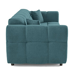 Lisa design Canapé droit 3 places - Bleu gris pas cher