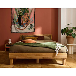 Lisa Design Bonnie - Cadre de Lit Chêne Massif 140x200 cm