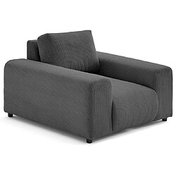 Lisa Design Fauteuil Garance - Gris foncé