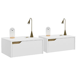 Idmarket 2 tables de chevet Helsinki