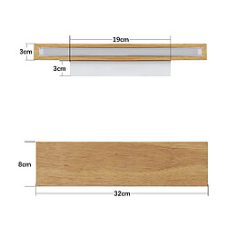NettLife - Applique murale LED bois 32 cm pas cher