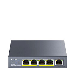 Cudy GS1005P Switch réseau PoE - 5 ports RJ45 - Connexions Gigabit - Métal et plastique - Indicateur LED - Gestion facile - Installation Plug & Play