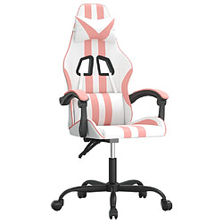 vidaXL Chaise de jeu - Blanc et Rose