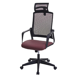 Decoshop26 Fauteuil de bureau mesh - Bordeaux