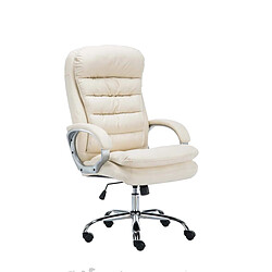 Decoshop26 Fauteuil de bureau - Crème