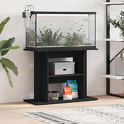 vidaXL Support aquarium bois d'ingénierie noir