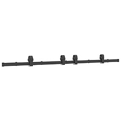 VidaXL Kit de quincaillerie de porte coulissante 183 cm - Noir