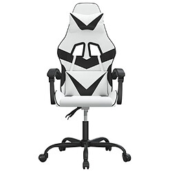Avis vidaXL Chaise de jeu - Blanc/Noir