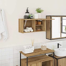 vidaXL Armoire murale de bain - Chêne artisanal Armoire murale de salle de bain - Chêne artisanal - Bois d'ingénierie - 60 x 25 x 30 cm