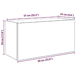 vidaXL Armoire murale de bain - Chêne artisanal pas cher