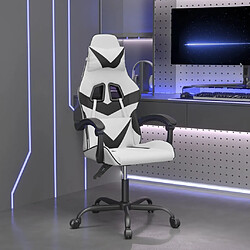 vidaXL Chaise de jeu - Blanc/Noir