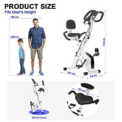 RATTANTREE Vélo d'appartement pliable 4 en 1 pas cher