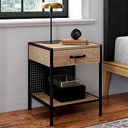 Idmarket MARKET Tables de chevet PRESTON - Bois et métal