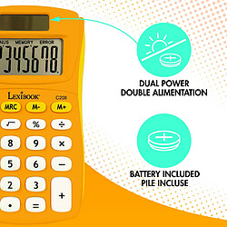 Lexibook Calculatrice de Poche Jaune pas cher