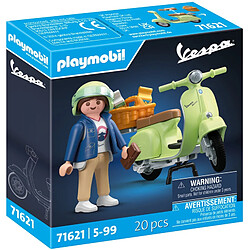 Playmobil® Playmobil Vespa 150 Sprint - Vert clair Set Playmobil Vespa 150 Sprint Veloce 1969 - Figurine incluse - Casque et panier - Thème Plus - Dès 4 ans