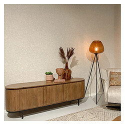 Moloo Meuble TV bois massif - Noyer