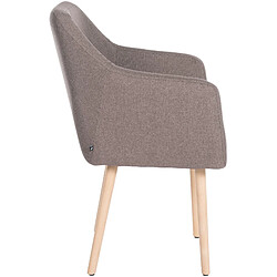 decoshop26 Chaise de salon - Tissu taupe