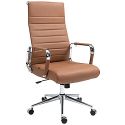 Decoshop26 Fauteuil de bureau relax - marron