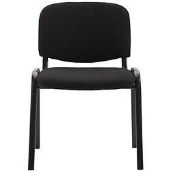 Decoshop26 Chaise visiteur de bureau - Noir