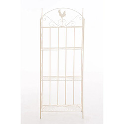 Decoshop26 étagère colonne métal - Crème