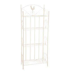 Decoshop26 étagère colonne métal - Crème