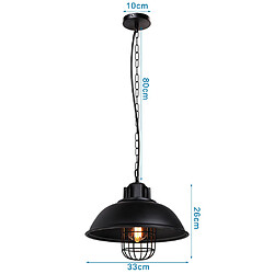 Stoex suspension luminaire rétro - Noir pas cher