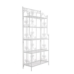 Decoshop26 Étagère métal - Blanc